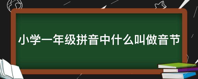 小学一年级拼音中什么叫做音节（小学一年级拼音中什么叫做音节词语）