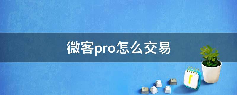 微客pro怎么交易（微客pro交易所）