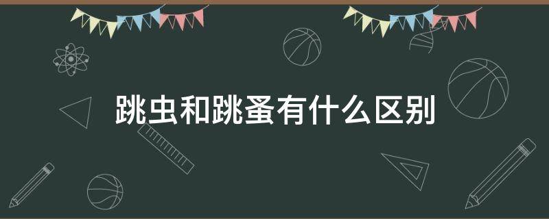 跳虫和跳蚤有什么区别 跳虫和跳蚤有什么区别呢