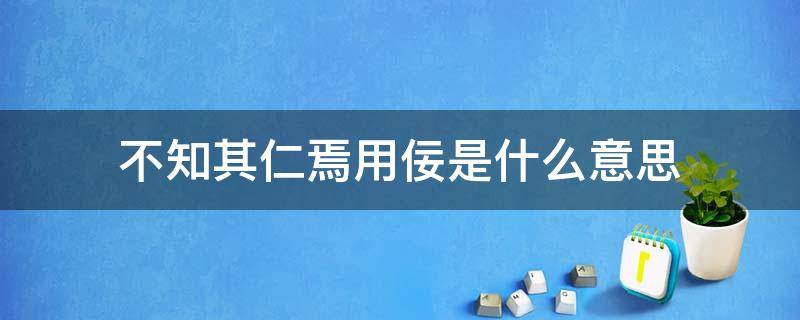 不知其仁焉用佞是什么意思 不知其仁也翻译