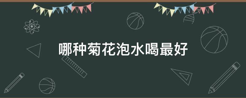 哪种菊花泡水喝最好 哪种菊花泡水喝最好最养生