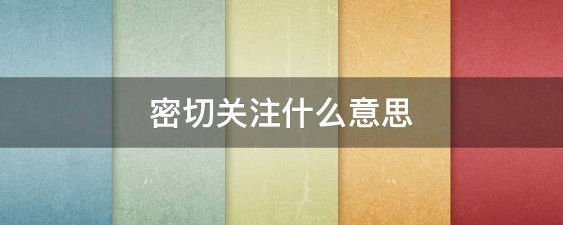 密切关注什么意思 密切关注什么意思心里关注