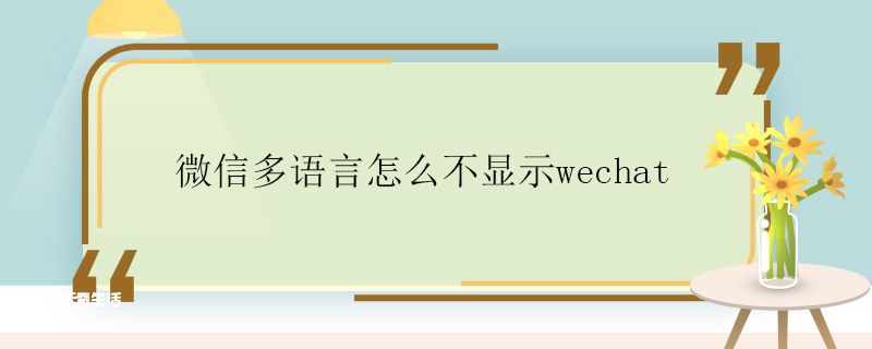 微信多语言怎么不显示wechat 微信多语言怎么设置wechat