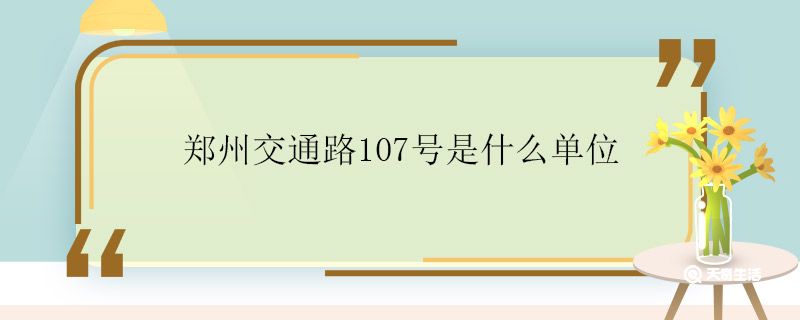 郑州交通路107号是什么单位 郑州交通路107号是什么地方