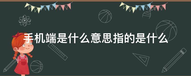 手机端是什么意思指的是什么（手机端是什么意思?）